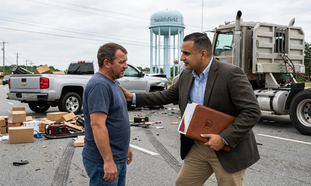 Tractor trailer accident lawyer helping an injured crash victim pursue maximum compensation after a serious commercial truck collision.